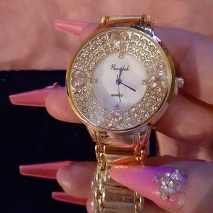 Brand New Gold & Rhinestone Watch